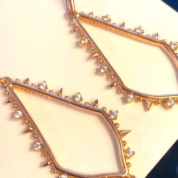 NWT Kendra Scott Rare & Retired Pax Earrings Rose Gold & Cubic Zirconia GORG😊 - Picture 8 of 9